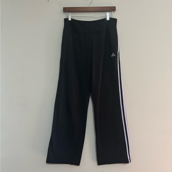 Adidas Black and White Sweatpants with Iconic Stripes - Picture 2 of 6